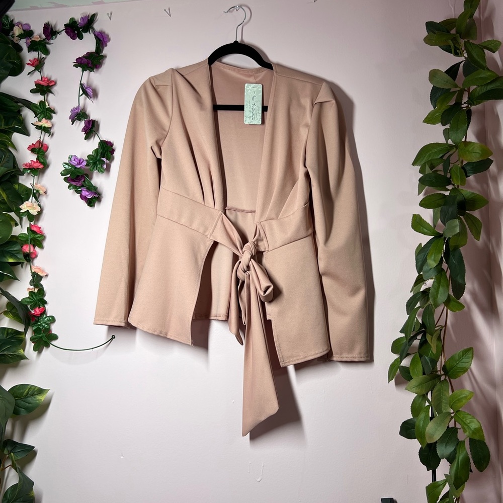 Pink Open Blazer - Picture 3 of 4